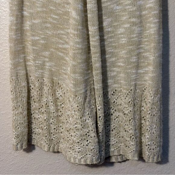 Faded Glory Tan Cream Knit Short Sleeve Tunic V-Neck Women Medium. - Picture 5 of 10